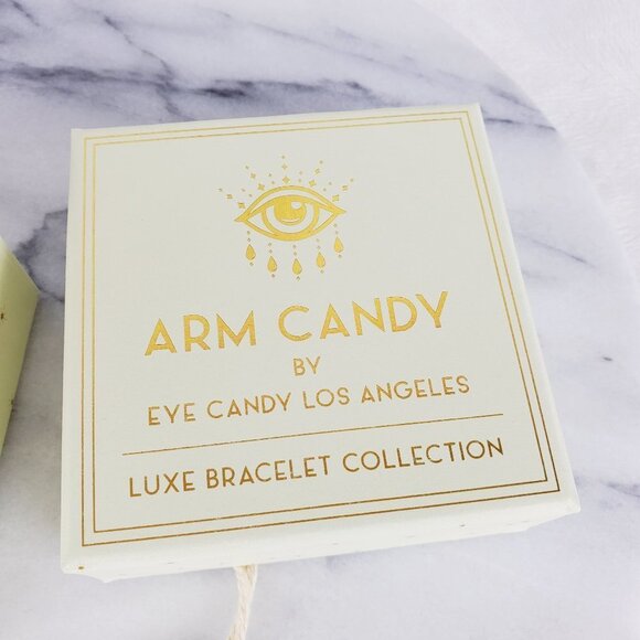 Eye Candy Hamsa Hand GOLD Bead Bracelet Set - Picture 5 of 6